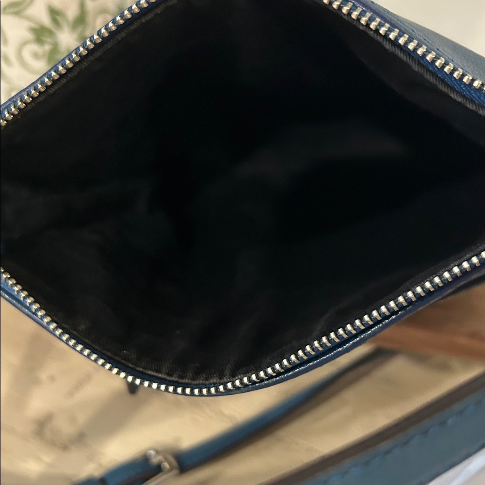 Coach Teal Blue Leather Crossbody Bag - Picture 3 of 4